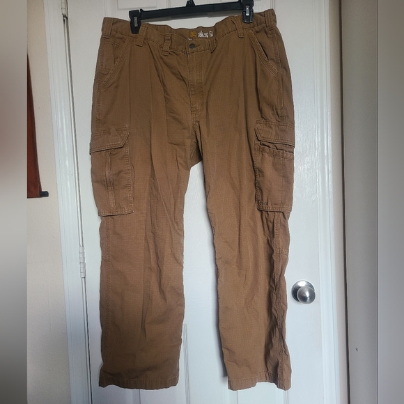 Carhartt Force Relaxed Fit Cargo Ripstop Khaki Work Pant‎ Mens 44 x 30 - Picture 1 of 14